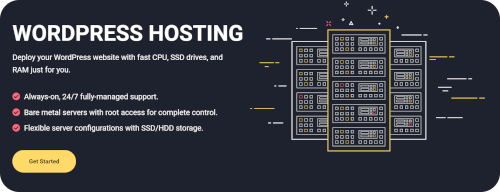 Lyte hosting Home page showing WORDPRESS hosting