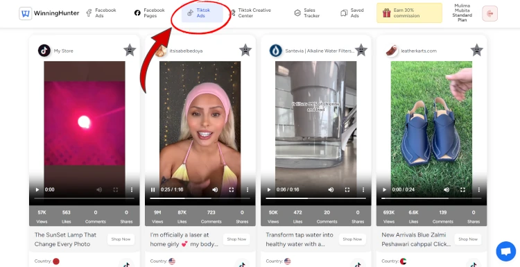 WinningHunter TikTok ADS Results